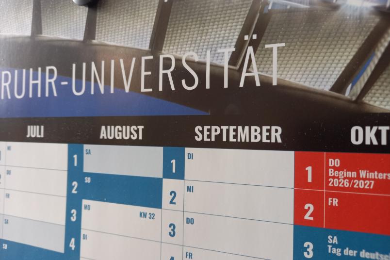 RUB-Jahresplaner mit dem Monat September
