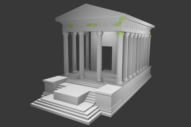 <div>
	Rekonstruktion des römischen Forumstempels mithilfe von 3D-Modellen</div>