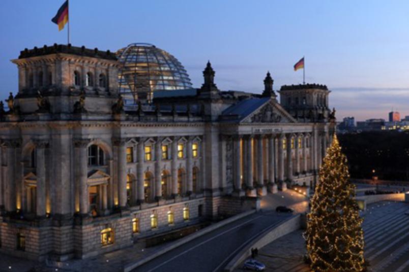 Außenaufnahme des Bundestages