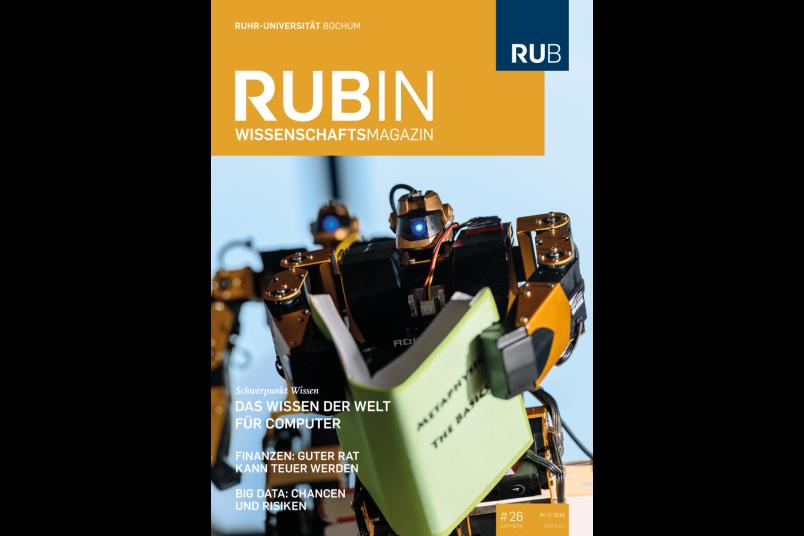 Titelseite der Zeitschrift Rubin mit einem Bild von zwei Robotern.