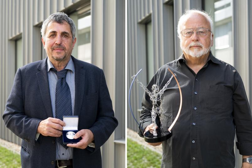 Gunther Eggeler (links) und Michael Pohl, Materialforscher der RUB