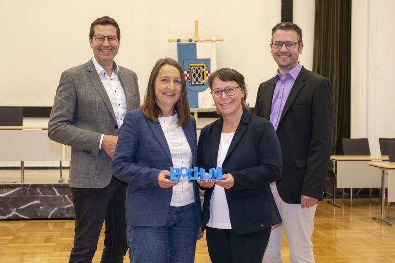 Das Präsdium des Vereins: Oberbürgermeister Thomas Eiskirch, Prof. Dr. Dr. Sigrid Graumann, Dr. Christina Reinhardt, Axel Degenhardt. 