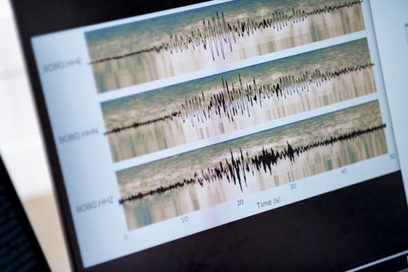 Computergrafik seismischer Aktivität