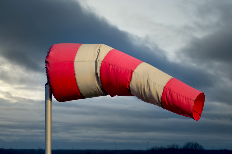 Windsack in Gefahren- und Unwetterlage