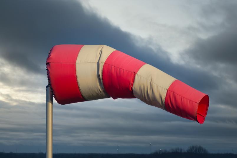 Windsack in Gefahren- und Unwetterlage
