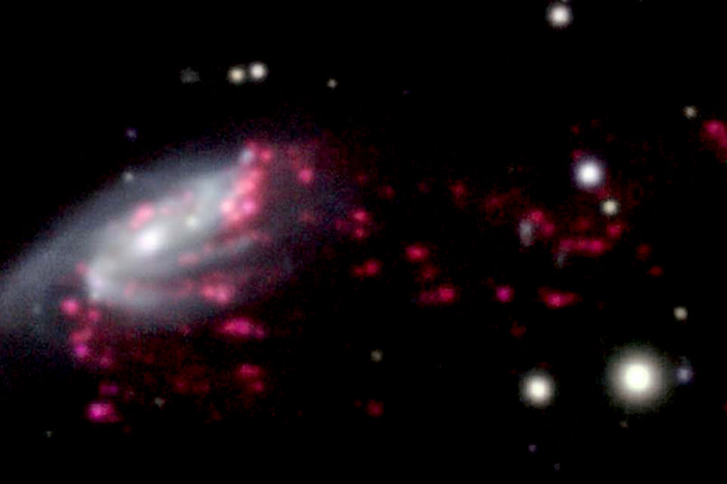 Beispiel einer Quallengalaxie