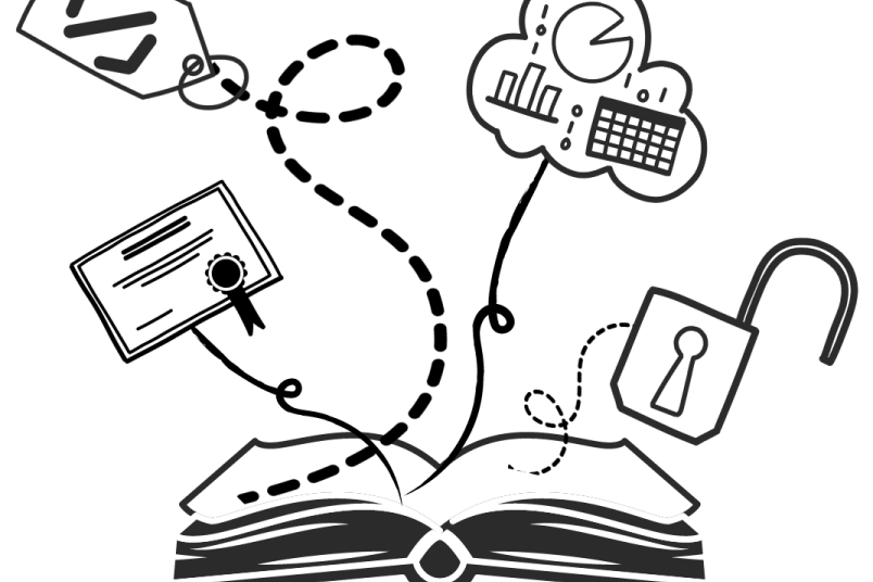 Grafik mit Buch