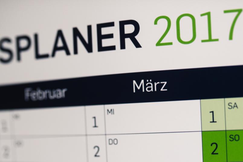 Monat März auf dem Jahresplaner 2017