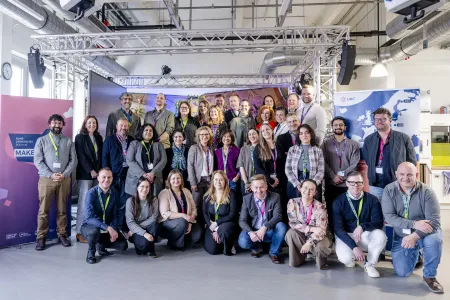 Gruppenbild bei einem UNIC-Treffen im Makerspace